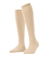 FALKE Damen Kniestrümpfe Cotton Touch, Baumwolle, 1 Paar, Beige (Cream 4019), 39-42