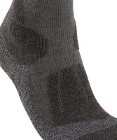 FALKE Herren Wandersocken TK1 Adventure, Wolle, 1 Paar, Grau (Asphalt Melange 3180), 42-43