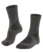 FALKE Herren Wandersocken TK1 Adventure, Wolle, 1 Paar, Grau (Asphalt Melange 3180), 42-43