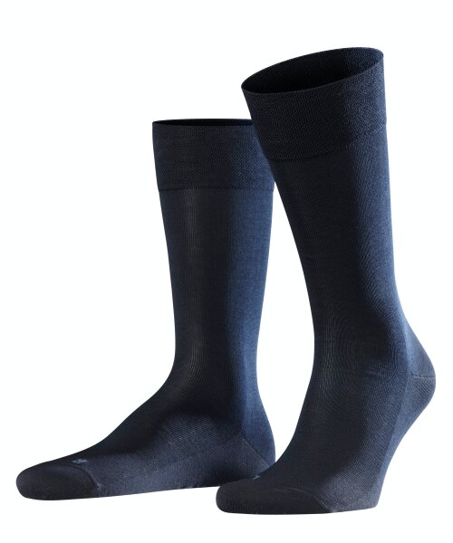 FALKE Herren Socken Sensitive Malaga, Nachhaltige biologische Baumwolle, 1 Paar, Blau (Dark Navy 6375), 43-46