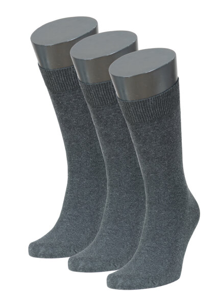 Camano Unisex - Erwachsene Socke 3-er Pack 3403, Gr. 39-42, Grau (anthracite 08)