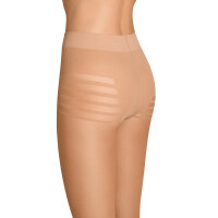 ITEM m6 - INVISIBLE Stripes Panty TIGHTS Damen | Unsichtbare Strumpfhose mit Streifenmuster im 15 DEN Look (M Kurz, Light Tan / Butterscotch)