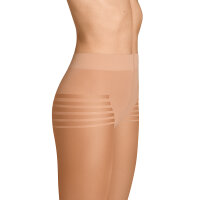 ITEM m6 - INVISIBLE Stripes Panty TIGHTS Damen | Unsichtbare Strumpfhose mit Streifenmuster im 15 DEN Look (M Kurz, Light Tan / Butterscotch)