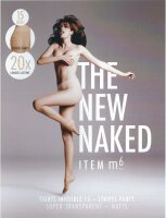 ITEM m6 - INVISIBLE Stripes Panty TIGHTS Damen | Unsichtbare Strumpfhose mit Streifenmuster im 15 DEN Look (M Kurz, Light Tan / Butterscotch)