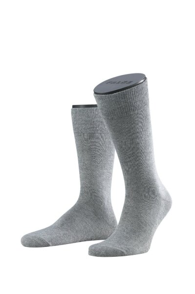 FALKE Herren Socken Family, Baumwolle, 1 Paar, Grau (Light Grey Melange 3390), 43-46 (UK 8.5-11  US 9.5-12)