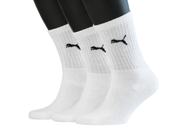 Sportsocken unisex mit Puma Logo im Schaft, Plüschsohle 3er Pack