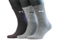 Sportsocken unisex mit Puma Logo im Schaft, Plüschsohle 3er Pack