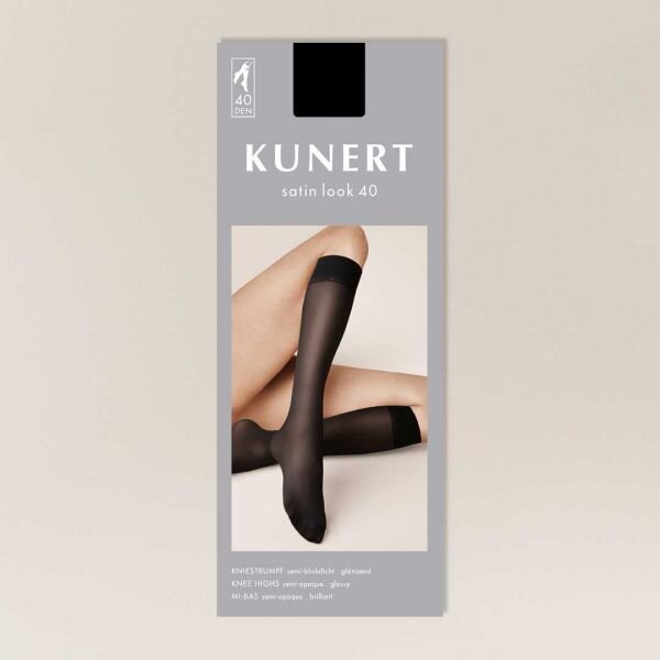 Satin Look 40 Damen Feinkniestrumpf semi opaqaue in der Optik leichter Schimmer 40 Den