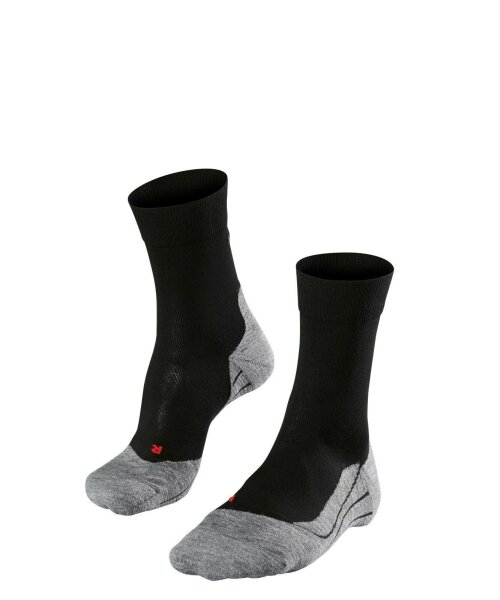 FALKE Herren Laufsocken RU4 Endurance, Baumwolle, 1 Paar, Schwarz (Black-Mix 3010), 44-45