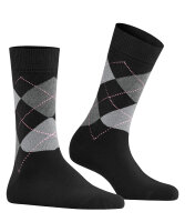 QUEEN im klassische ARGYLE Design von Burlington in gekämmter Baumwolle black-aqua_36-41