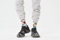 Happy Socks CAT grau melange unisex Baumwolle