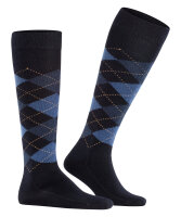 Preston Herren Kniestrumpf im klassische ARGYLE Design von Burlington aus warmen weichen Softacryl darknavy_40-46
