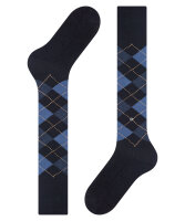Preston Herren Kniestrumpf im klassische ARGYLE Design von Burlington aus warmen weichen Softacryl darknavy_40-46