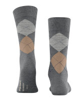 EDINGBURGH Herrensocken im klassische ARGYLE Design von Burlington aus Schurwolle dark grey_40-46
