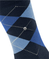 EDINGBURGH Herrensocken im klassische ARGYLE Design von Burlington aus Schurwolle marine_40-46