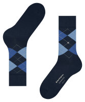 EDINGBURGH Herrensocken im klassische ARGYLE Design von Burlington aus Schurwolle marine_40-46