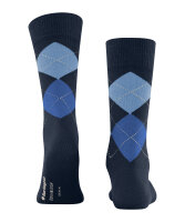 EDINGBURGH Herrensocken im klassische ARGYLE Design von Burlington aus Schurwolle marine_40-46