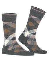 NEWCASTLE Herrensocken im modernen Rautendesign aus wärmender Schurwolle dark grey_40-46