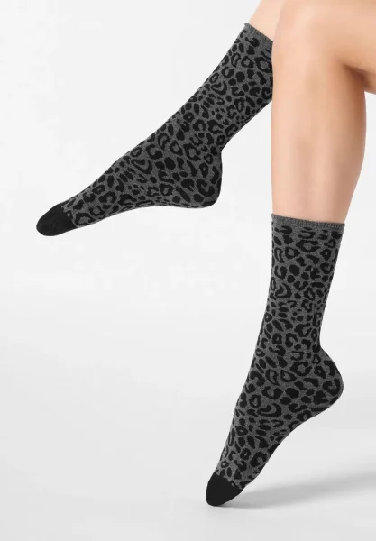 Oroblu Damen Socken Animalprint Leopard in Viscose