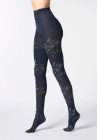 Oroblu Shaded Leaves Feinstrumpfhose 50 Den mit Blumenmotiv