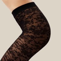 Hudson Feinstrumpfhose mit eingestrickter Spitzenoptik halb blickdicht black 0070_40-42 II