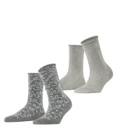 Esprit Flower Lines 2-Pack Damen Socken Baumwolle  mit...
