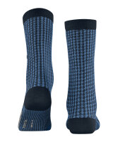Burlington Pepita Damen Socken gemustert aus Schurwollqualität marine_36-41