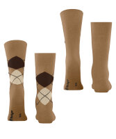 Burlington Herren Socke Everyday Baumwolle Karo Gr. 40-46 Farbauswahl brown sugar_40-46