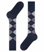 Burlington Herren Preston Kniestrümpfe Warm und Weich Schwarz Blau viele weitere Farben verstärkte Kniesocken Muster atmungsaktiv lang bunt hoch warm kariert ONE-SIZE-FITS-ALL als Geschenk 1 Paar