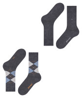Burlington Everyday 2-Pack Herren Socken aus weicher gekämmter Baumwolle anthra.mel (3081), 40-46