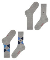Burlington Herren Socken Everyday Mix 2-Pack, Baumwolle, 2 Paar, Grau (Light Grey 3400), 40-46