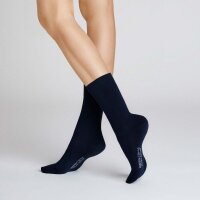 Hudson Damen Relax Cotton Socken, Blickdicht, Marine, 35/38