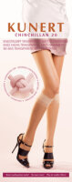 KUNERT Damen laufmaschenfreie Fein Kniestrümpfe, 178000 Chinchillan 20, Gr. 39/42, Schwarz (Black 0500)