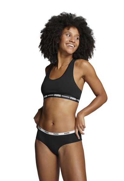 PUMA Damen Puma Iconic Womens Underwear (2 Pack) Hipster Panties Hipster Panties, Schwarz, M EU