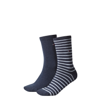 Tommy Hilfiger Damen TH Women SMALL Stripe 2P Socken, Blau (Jeans 356), 35/38 (2er Pack)