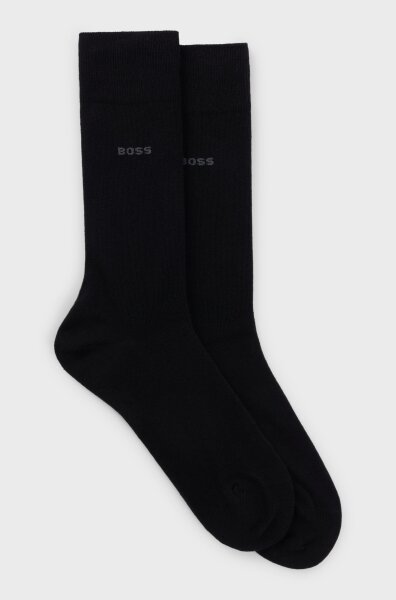 BOSS Herren Socken Allround Twopack Baumwolle uni, 2er Pack, Schwarz (Black 001), 43/46